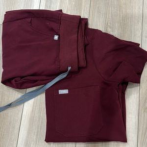 FIGs burgundy scrubs